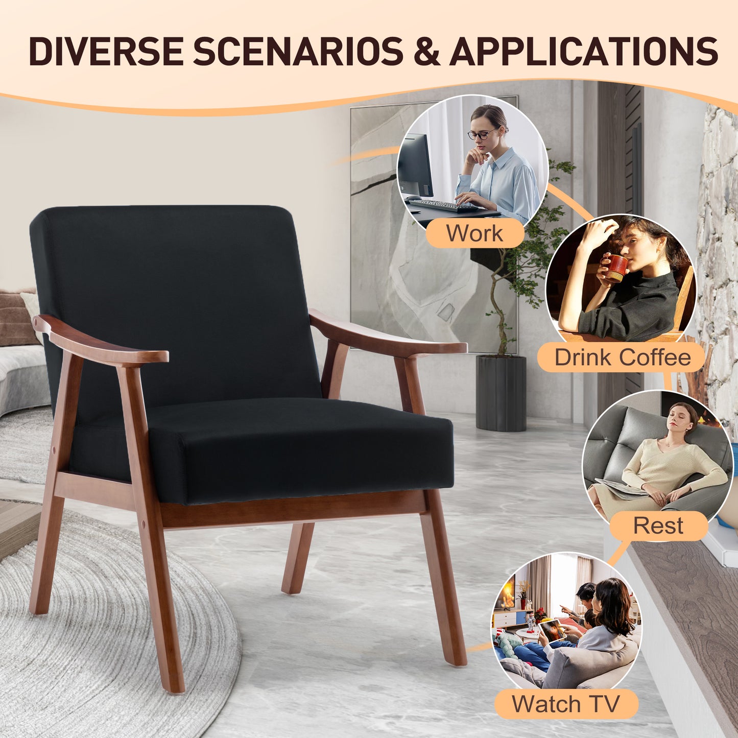 LegaHome Upholstered Arm Chair, LJC