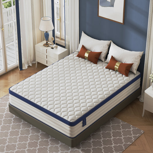12in Hybrid Mattress in a Box, LEGAHOME Queen Size Gel Memory Foam Mattress with Individually Pocketed Coils, Cooling Queen Mattress for Adults Kids, Medium Firm, Pressure Relief, CertiPUR-US