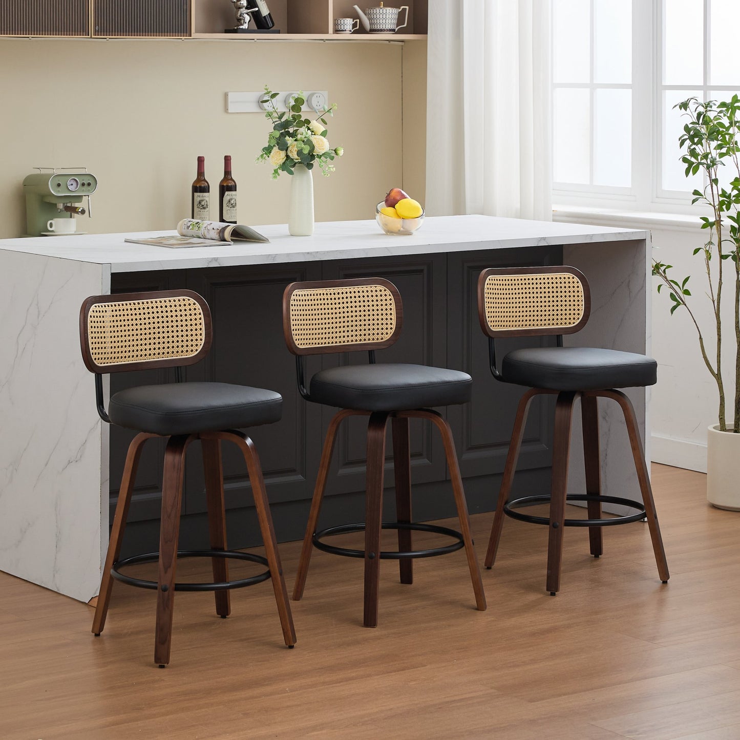 LEGAHOME Bar Stools set of 3