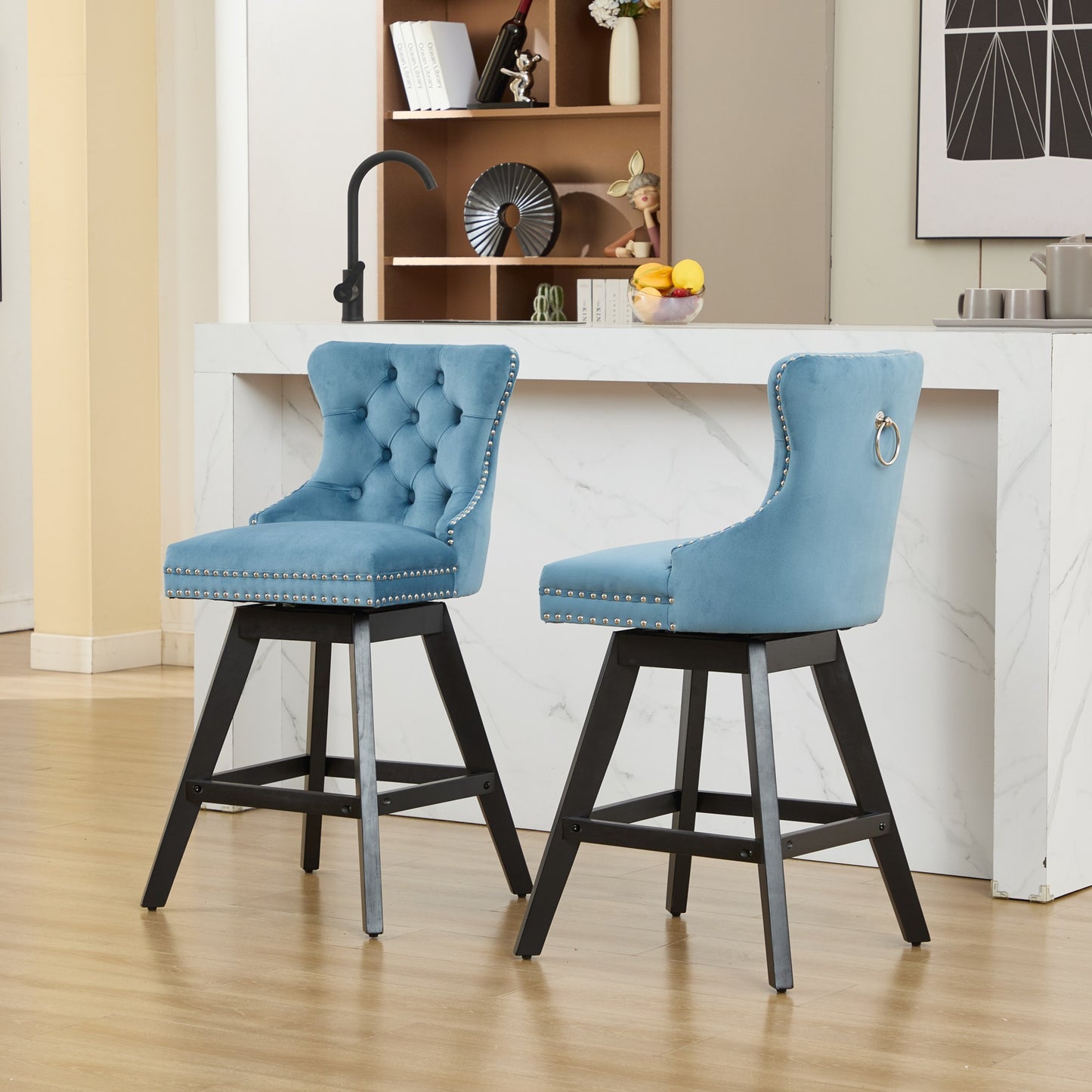 LegaHome Swivel Bar Stools Set of 2