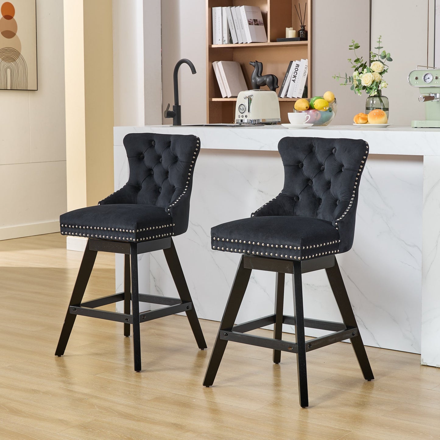 LegaHome Swivel Bar Stools Set of 2