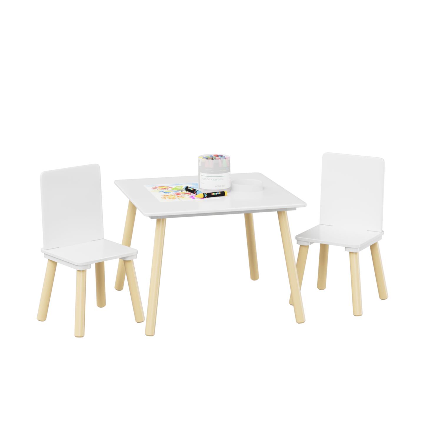 LEGAHOME 5 Pieces Kids Table and 4 Chairs Set for Ages 3-8 Boy Girl