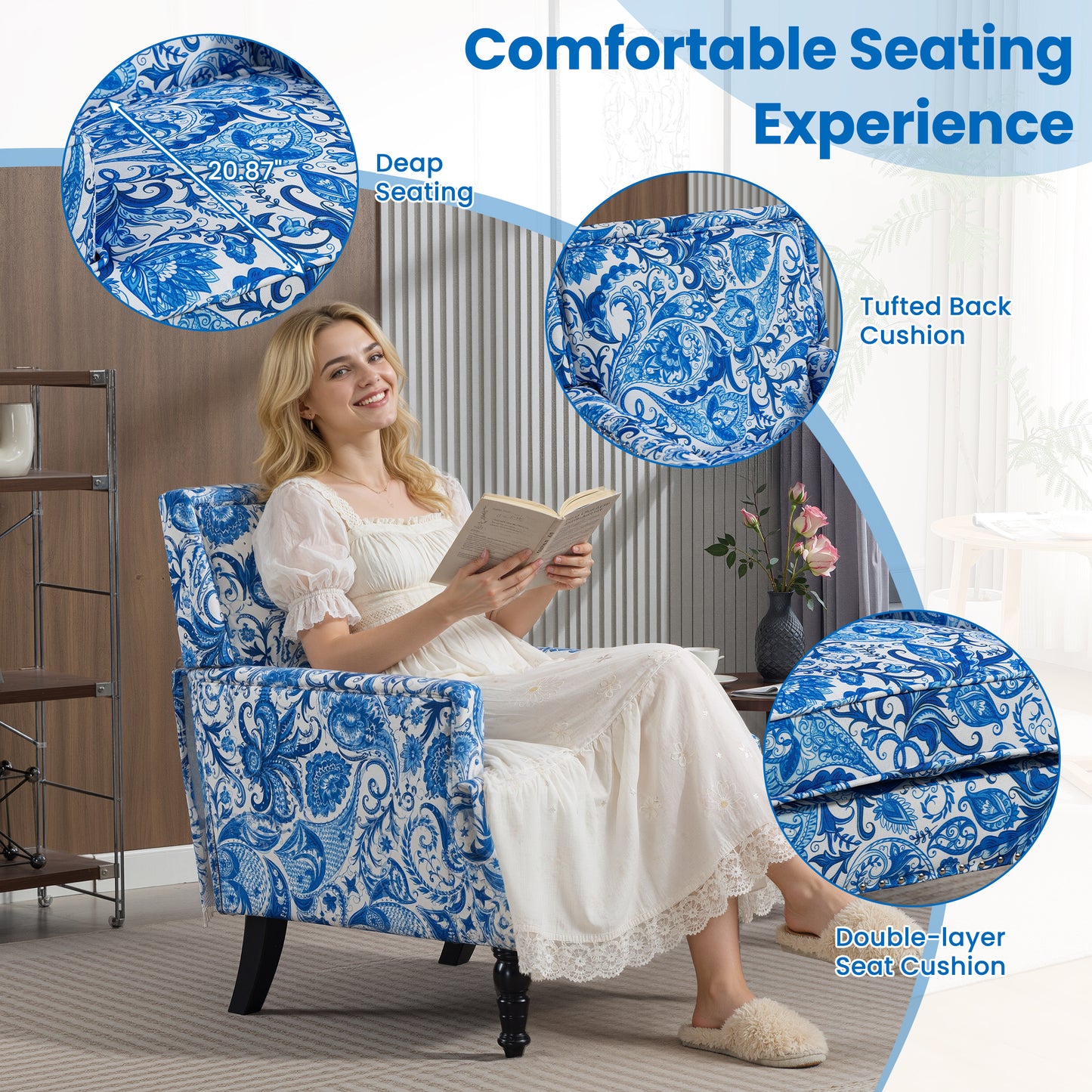 LEGAHOME Vintage Accent Chair