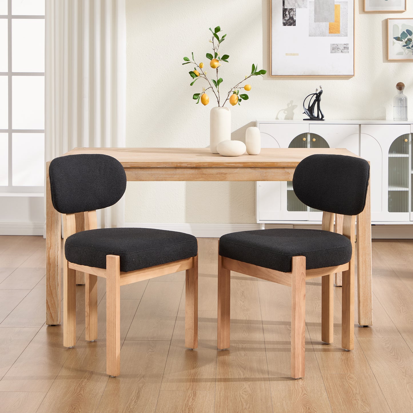 LEGAHOME Upholstered Dining Chairs Set of 2