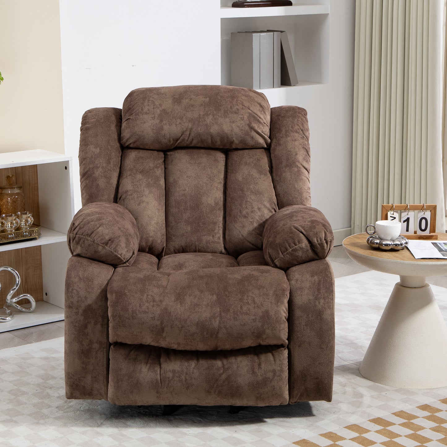 Lift Chairs for Elderly, 23in Oversized Lift Recliners 330b Capacity, Power Lift Recliner Chair for Living Room, Heavy-Duty Theater Recliner Sofa, with Massage and Heat Function, Brown