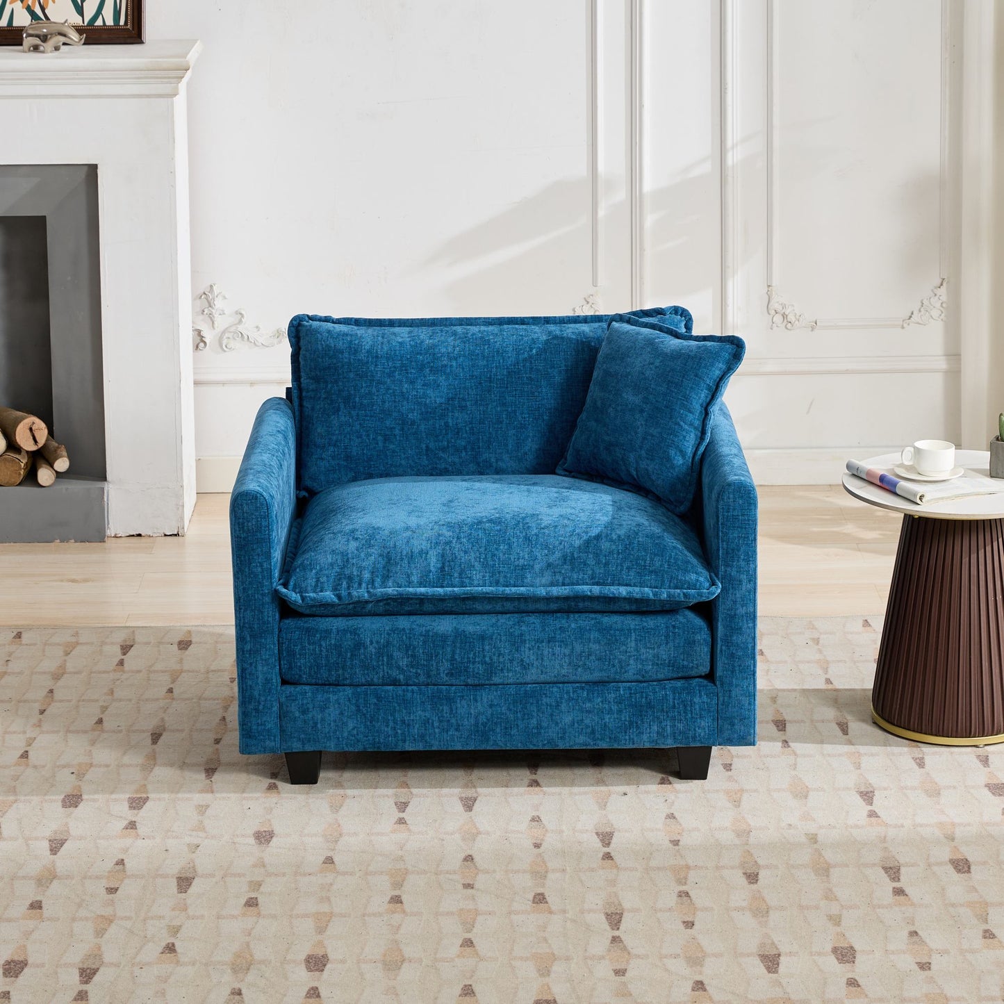 LEGAHOME Accent Chair with a Backrest Pillow