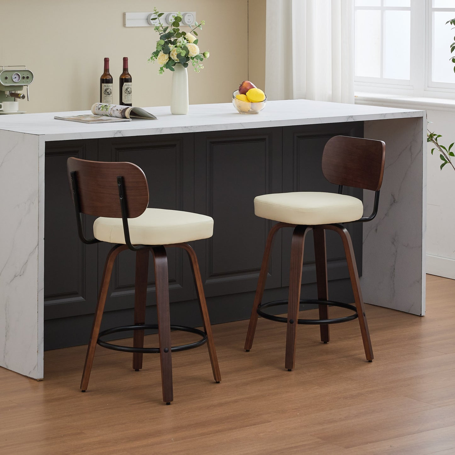 LEGAHOME Bar Stools set of 2