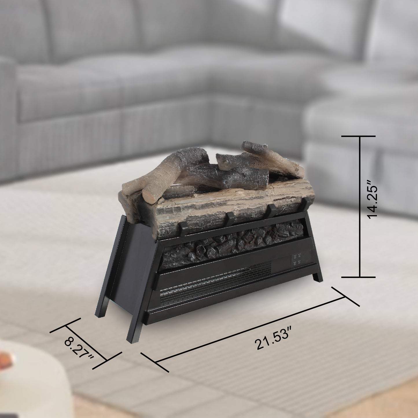 Electric Fireplace Log Heater, Legahome 21" Fireplace Insert with Remote Control, Realistic Fake Fire, Adjustable Flame and Timer, CSA Certified