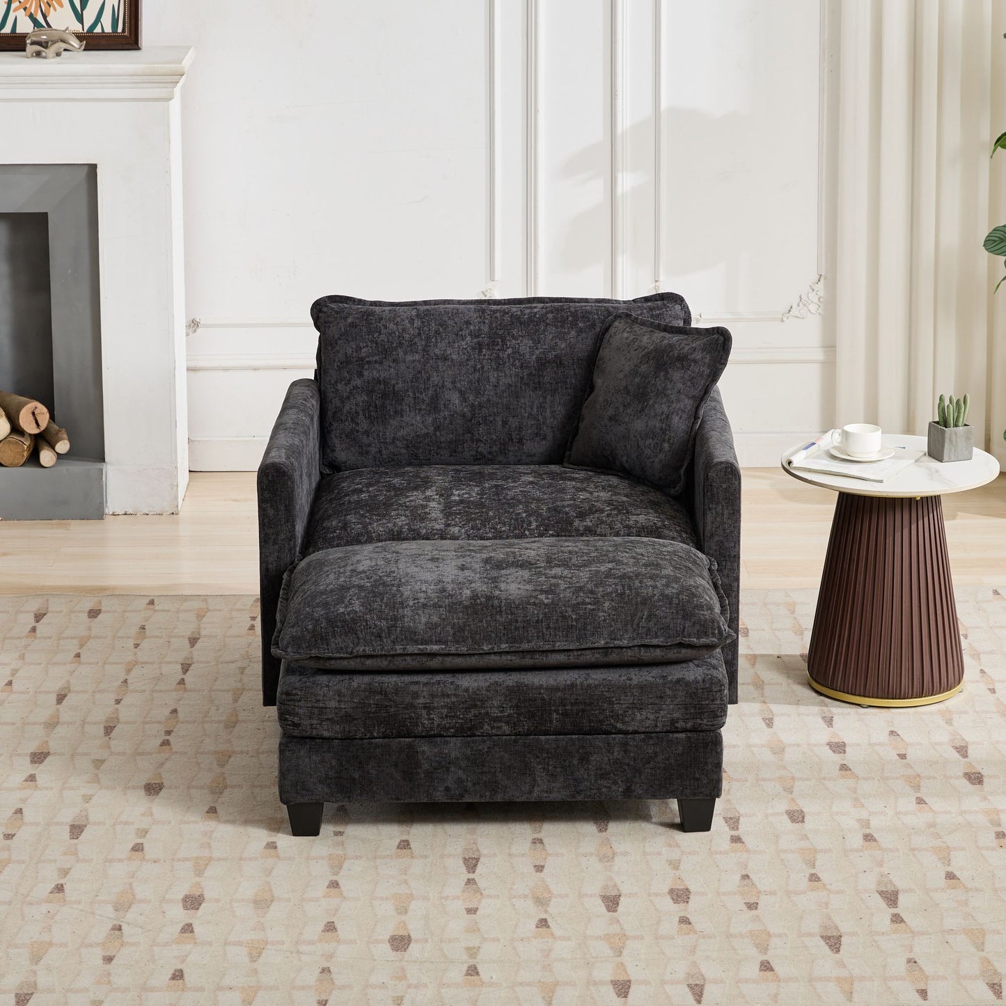LEGAHOME Accent Chair with Ottoman