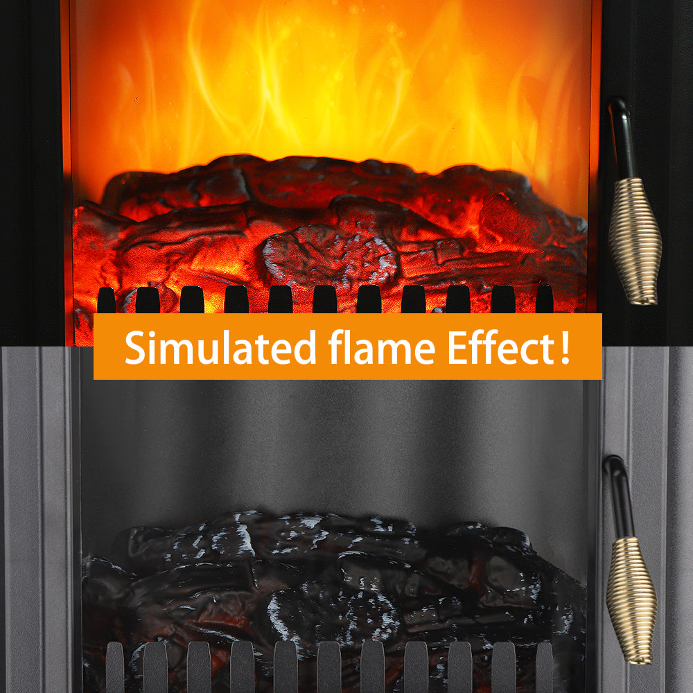 Electric Fireplace Heater Stove, Legahome 22'' Freestanding Infrared Fireplace Heater with Remote Control, 3D Realistic Flame, Adjustable Color and Brightness, Temp Control and Timer