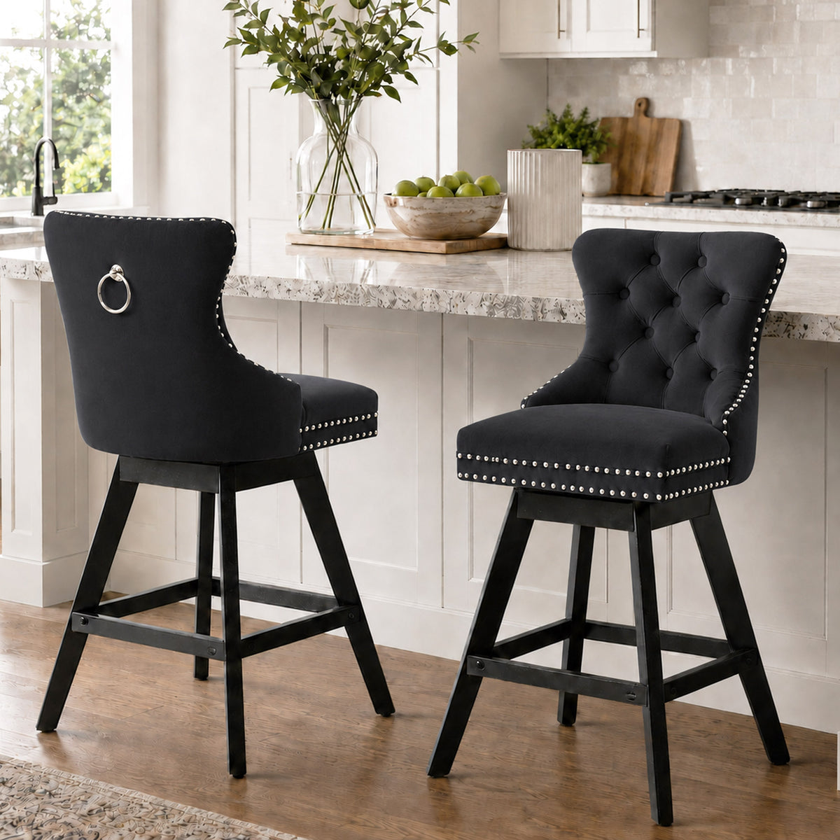 LegaHome Swivel Bar Stools Set of 2
