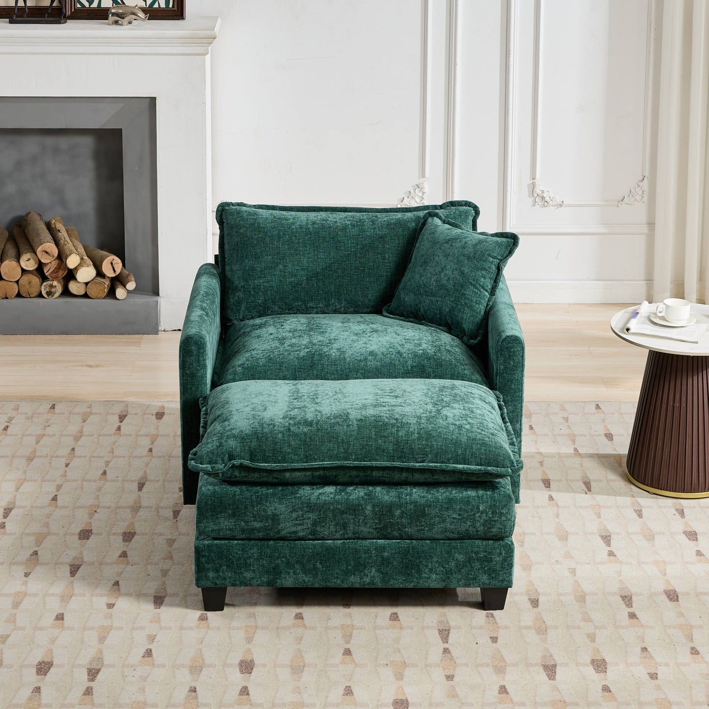 LEGAHOME Accent Chair with Ottoman