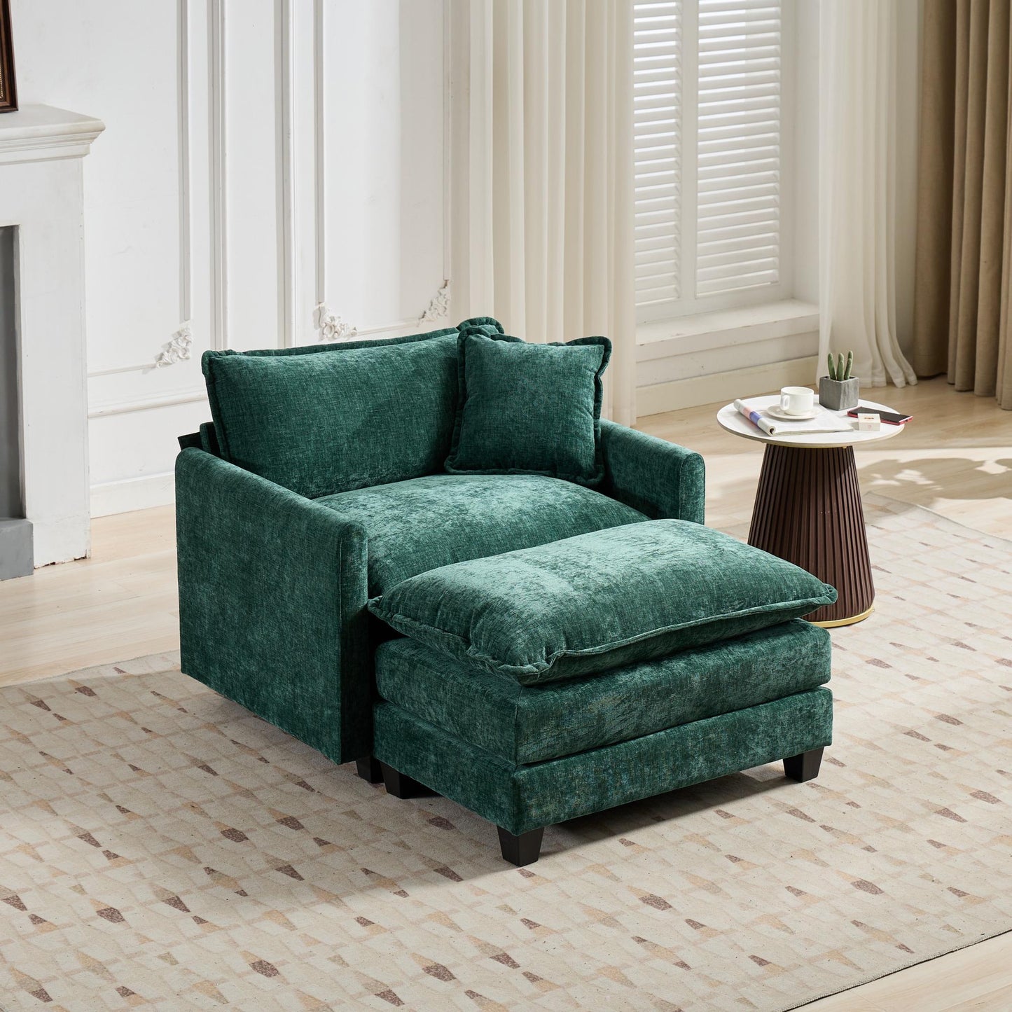 LEGAHOME Accent Chair with Ottoman