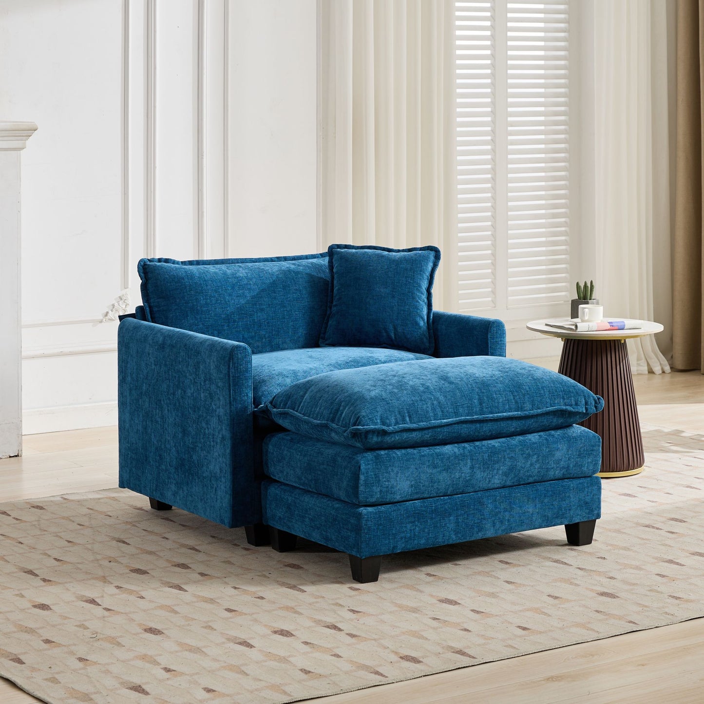 LEGAHOME Accent Chair with Ottoman