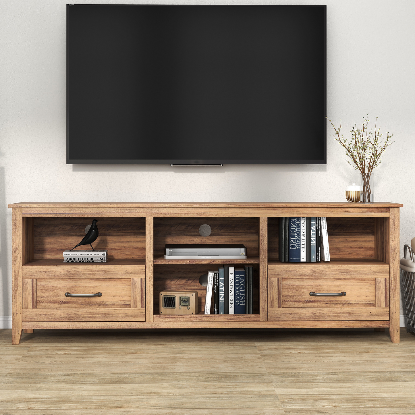 BTMWAY TV Stand for 75 Inch TV