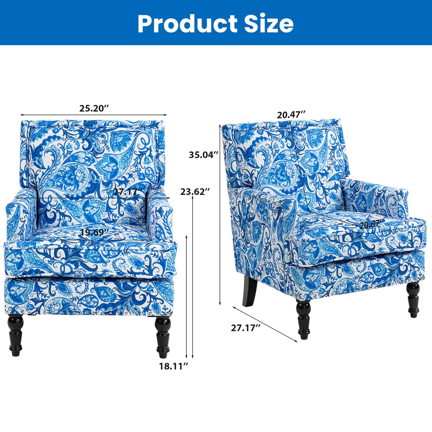 LEGAHOME Vintage Accent Chair