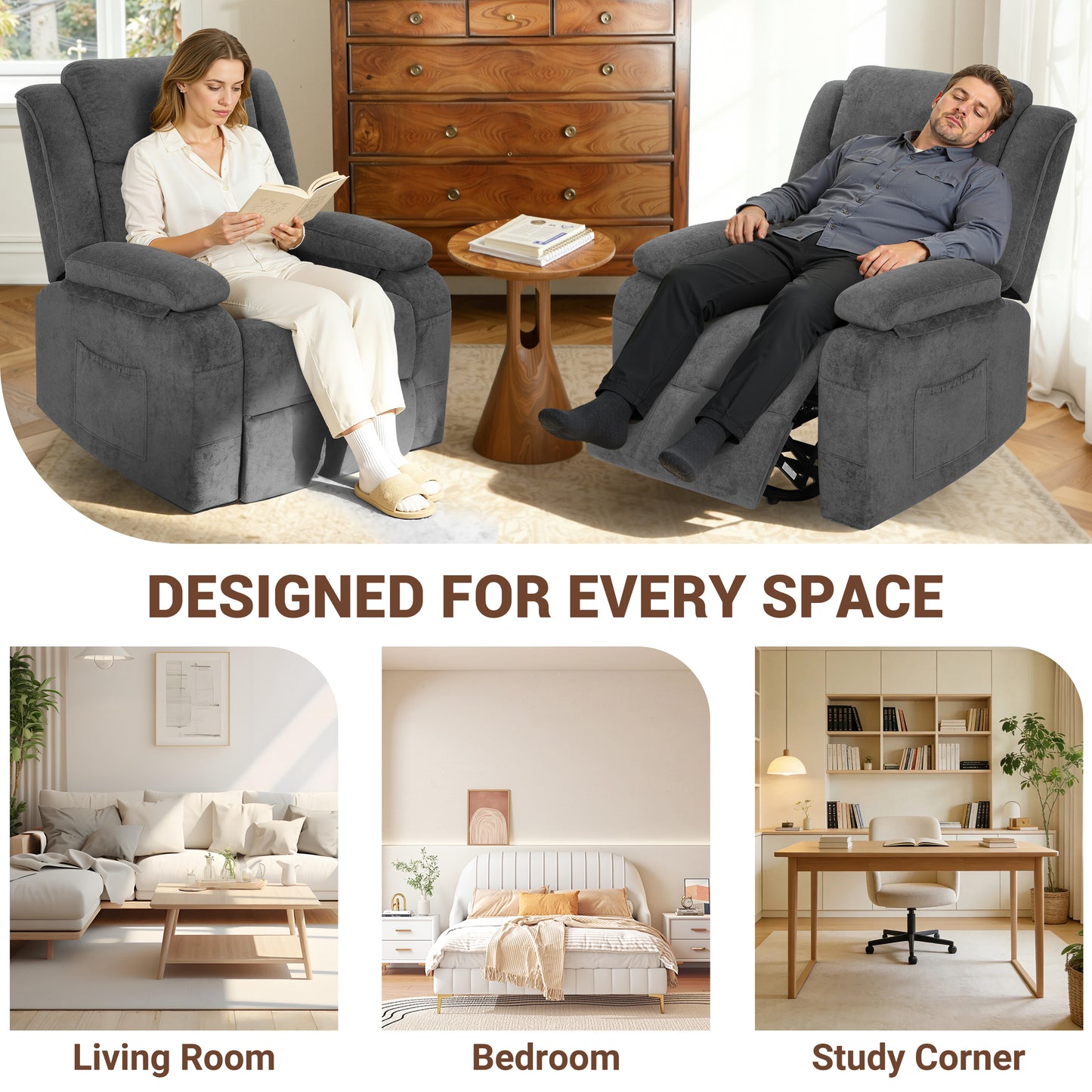 LEGAHOME Power Lift Recliner for Elderly, Electric Easy Stand Assist Recliner without Heat and Massage, Senior Lift Chair Home Theater Recliners for Living Room, 350 lbs Capacity