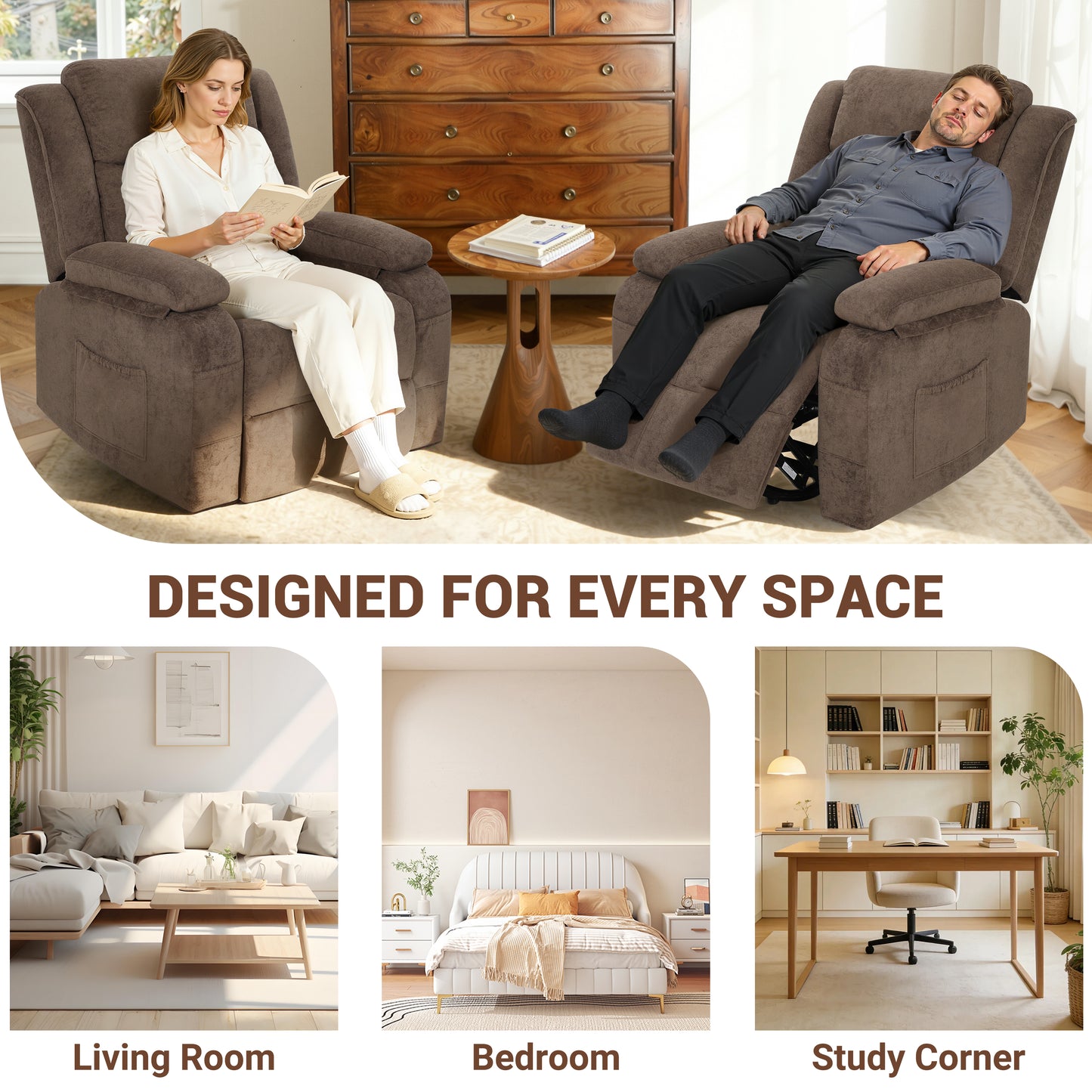 LEGAHOME Power Lift Recliner for Elderly, Electric Easy Stand Assist Recliner without Heat and Massage, Senior Lift Chair Home Theater Recliners for Living Room, 350 lbs Capacity