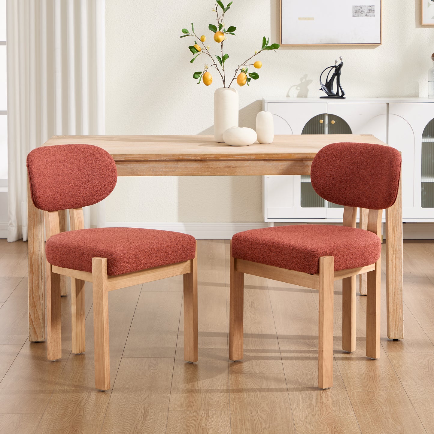 LEGAHOME Upholstered Dining Chairs Set of 2
