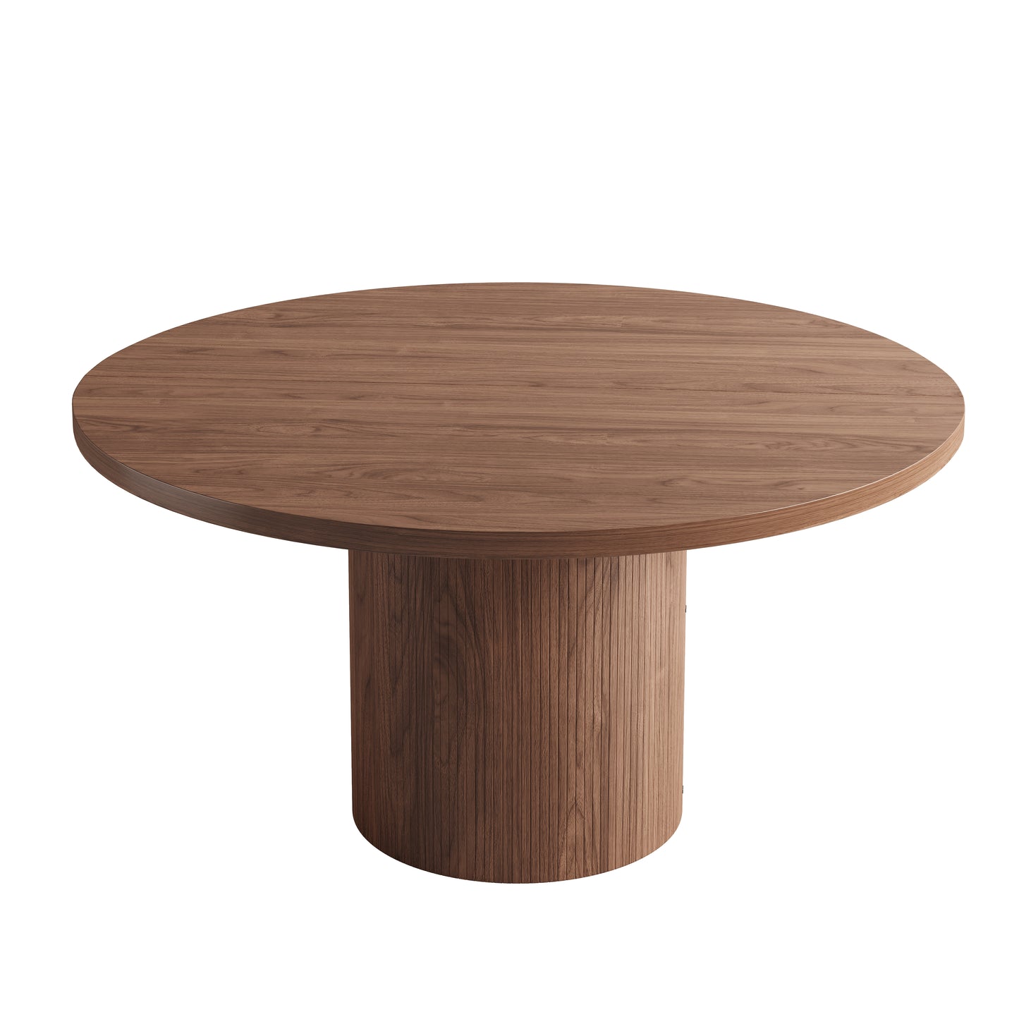 47.5in Round Dining Table, LEGAHOME Wood Round Table for 6, Kitchen Dining Table with Pedestal Base for Dining Room, Brown(Only Table)