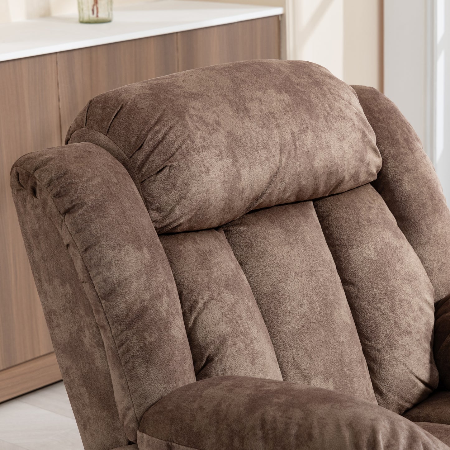 Lift Chairs for Elderly, 23in Oversized Lift Recliners 330b Capacity, Power Lift Recliner Chair for Living Room, Heavy-Duty Theater Recliner Sofa, with Massage and Heat Function, Brown