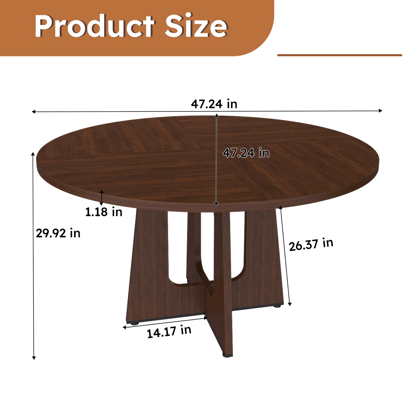 LEGAHOME 47.24” Dining Table for 4-6