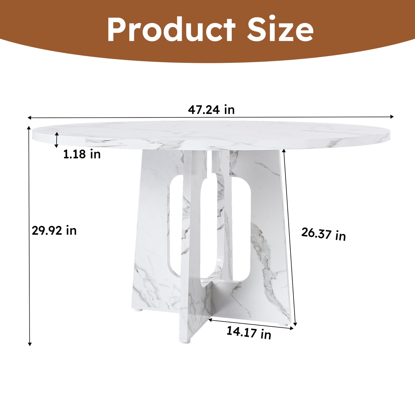 LEGAHOME 47.24” Dining Table for 4-6