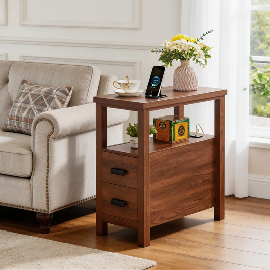 LEGAHOME Night Stand with 2 Drawers