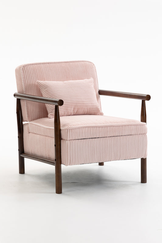 LEGAHOME Accent Chair for Living Room, Chenille Upholstered Armchair with Solid Wood Leg, Mid Century Single Sofa Chair for Living Room, Bedroom, Reading Corner