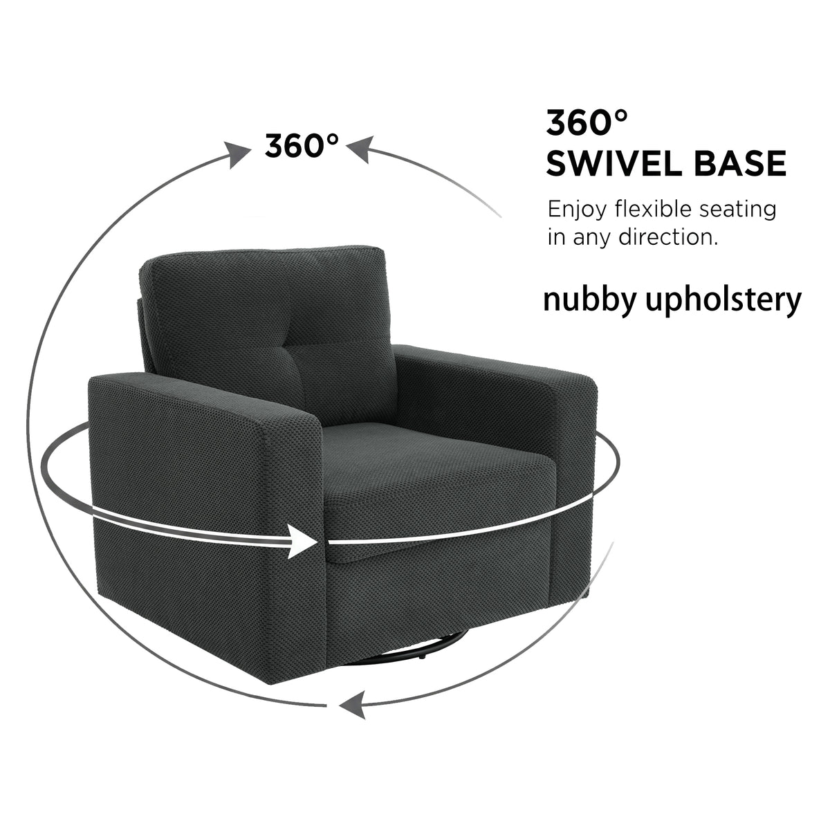 360° Swivel Accent Chair, LEGAHOME 36.0" Wide Modern Swivel Arm Chair for Living Room, Rotating Comfy Club Reading Chair, Blue Floral