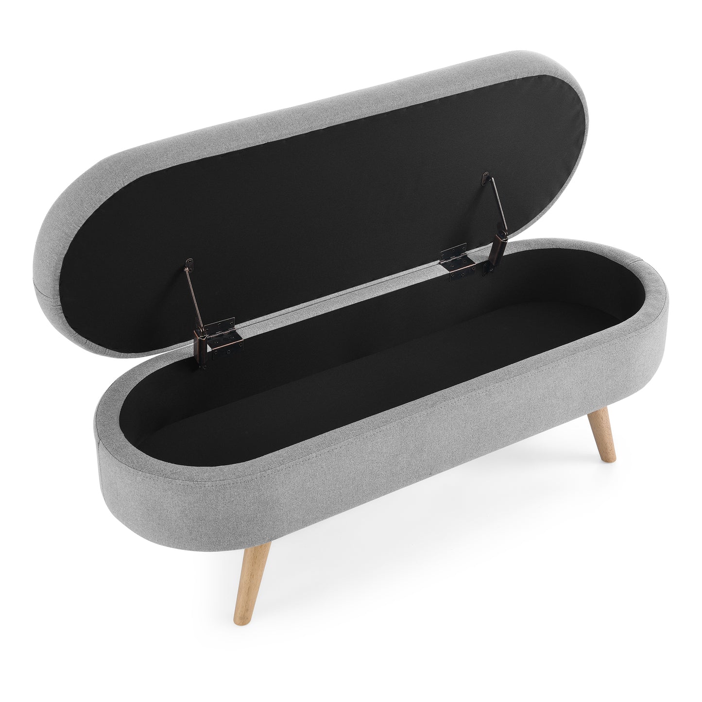 LEGAHOME Oval Ottoman with Storage