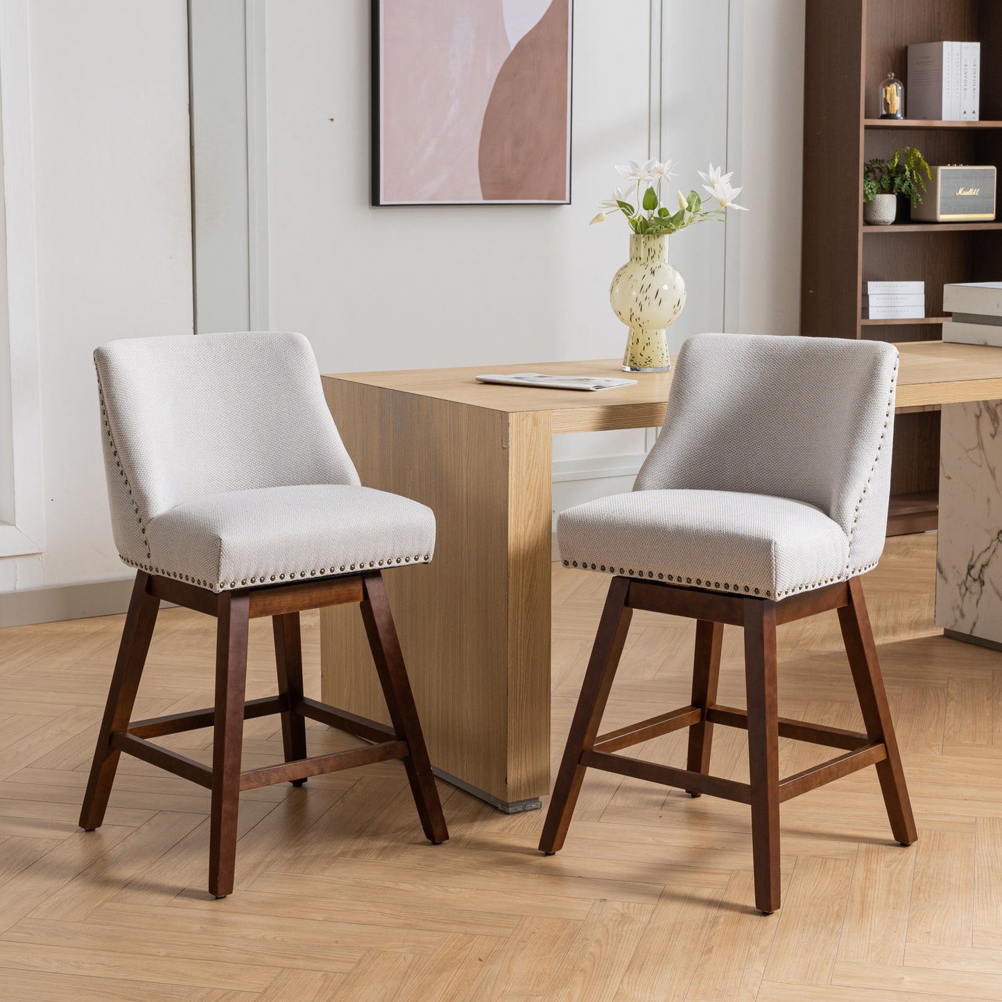 LEGAHOME Bar Stools Set of 2