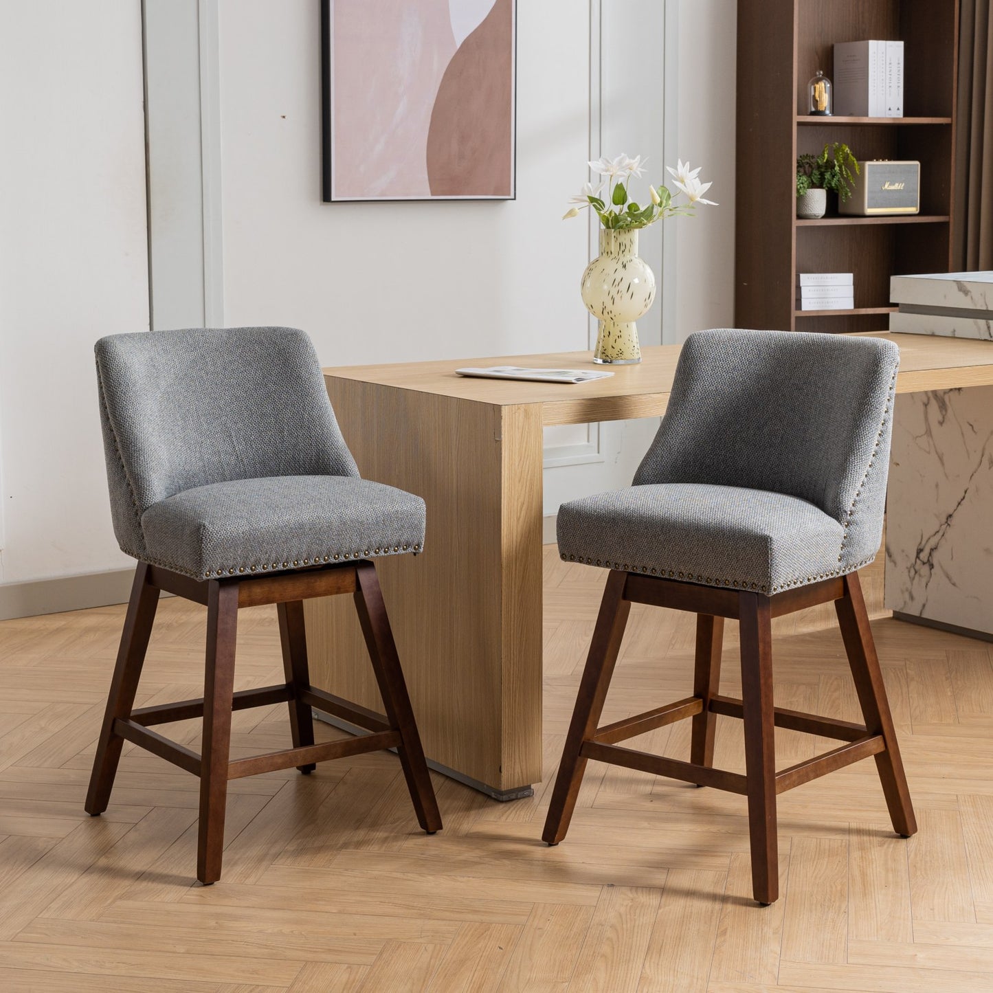 LEGAHOME Bar Stools Set of 2