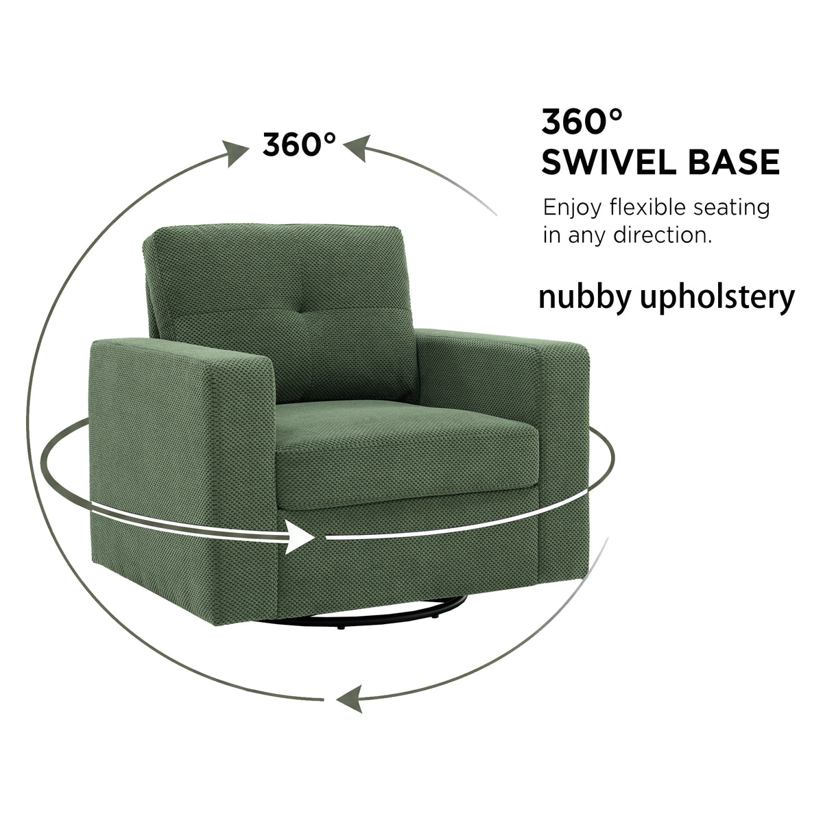 360° Swivel Accent Chair, LEGAHOME 36.0" Wide Modern Swivel Arm Chair for Living Room, Rotating Comfy Club Reading Chair, Blue Floral