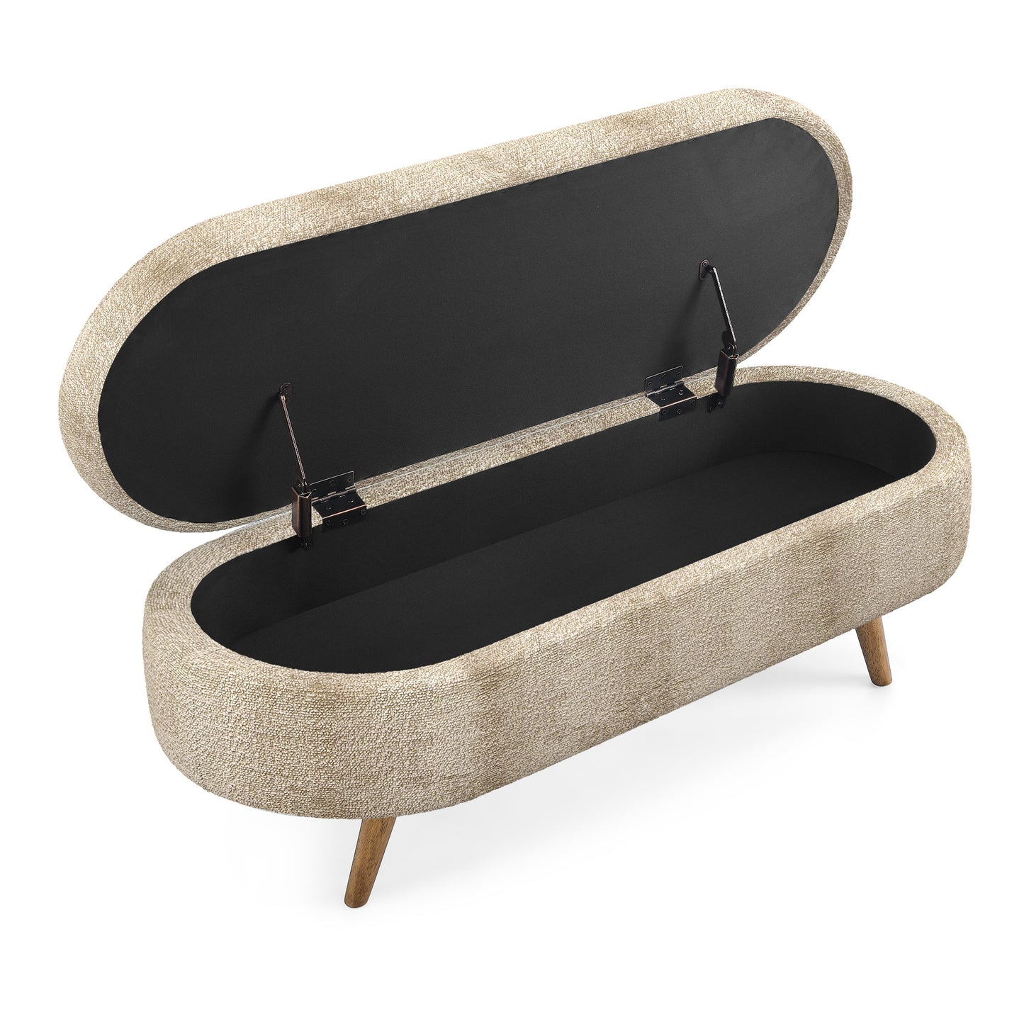 LEGAHOME Oval Ottoman with Storage