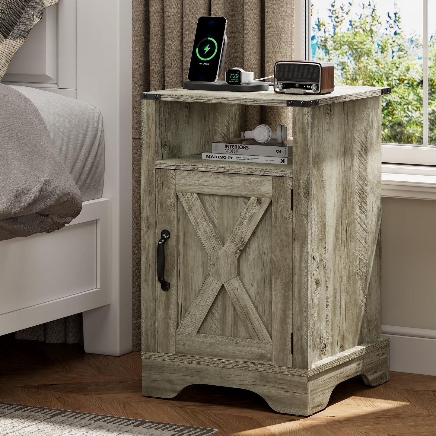 LEGAHOME LED Night Stand Set of 2