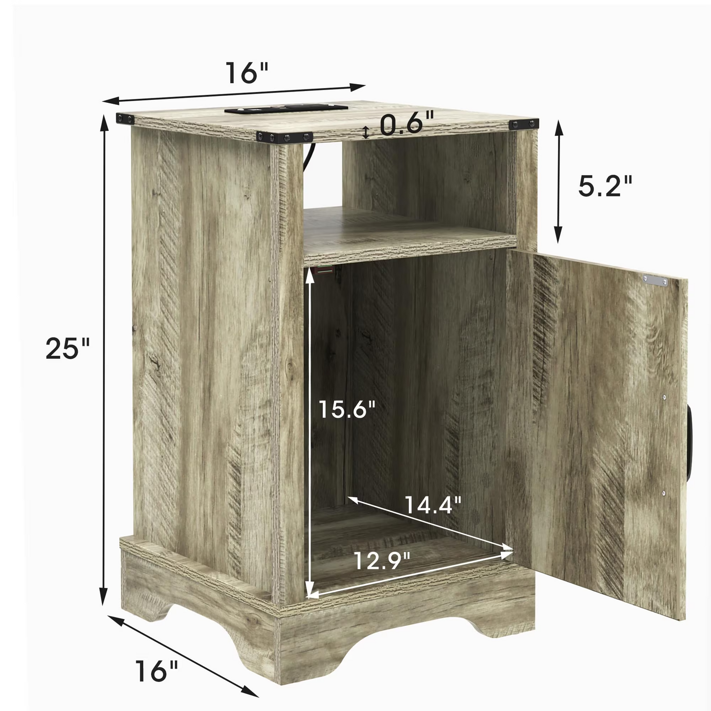 LEGAHOME LED Night Stand Set of 2