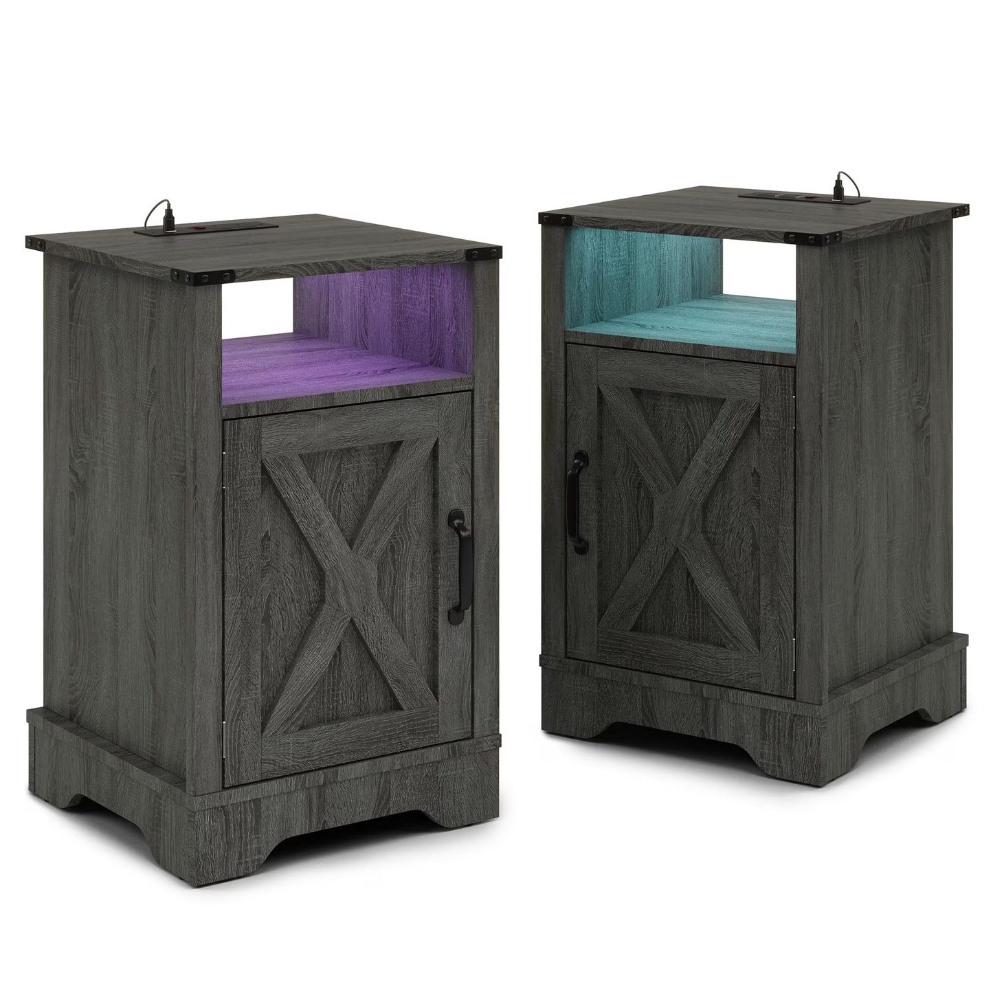 LEGAHOME LED Night Stand Set of 2