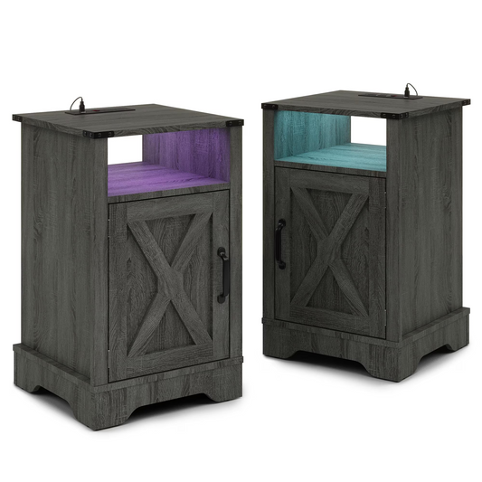 LEGAHOME LED Night Stand Set of 2