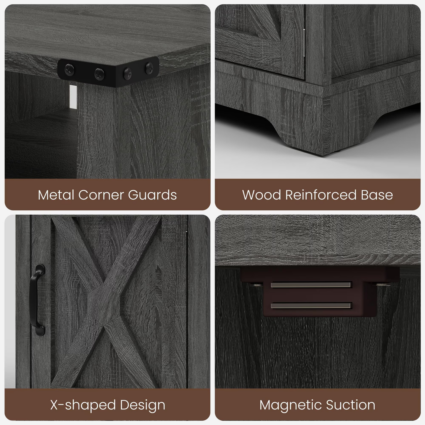 LEGAHOME LED Night Stand Set of 2