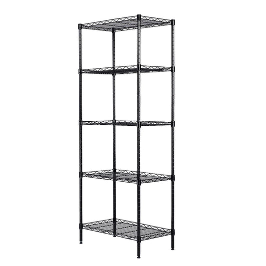 Paproos 5 Shelf Metal Storage Rack, Wire Shelving Units and Storage, Adjustable Kitchen Storage Rack Organizer, Backers Rack for Kitchen Garage Closet Pantry Laundry Bathroom, 21.25"x11.4"x59.1"