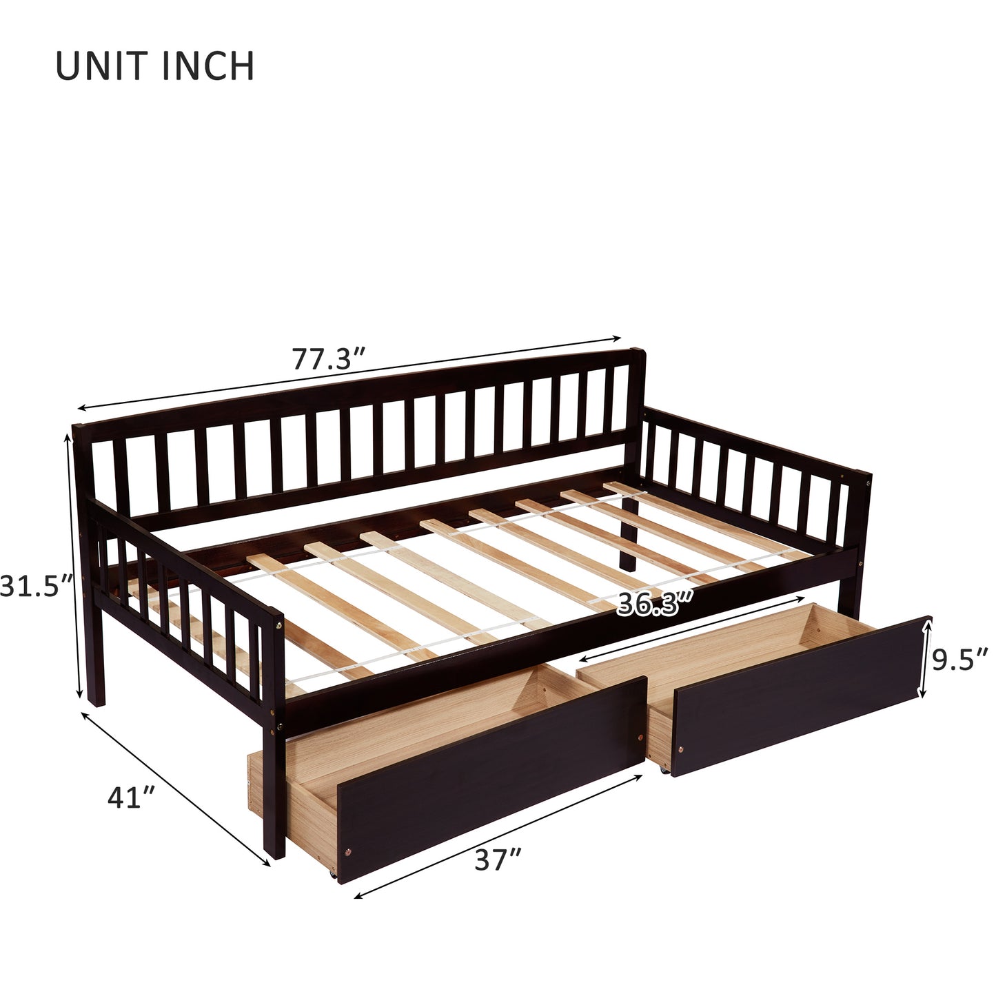LEGAHOME Twin Daybed with Storage