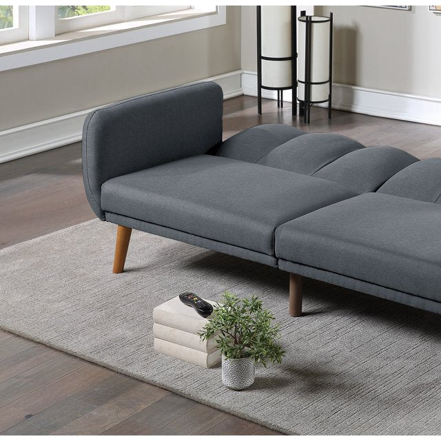 LegaHome Sofa Bed for Living Room, LegaHome Modern Convertible Sofa Bed with Wood Legs, Mid-century Futon Couch Sofa Bed Sleeper Bed, Soft Linen Lounge Recliner Sofa, Contemporary Living Room Furniture, A6173