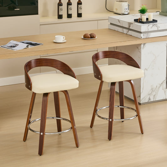 LEGAHOME Upholstered Bar Stools Set of 2