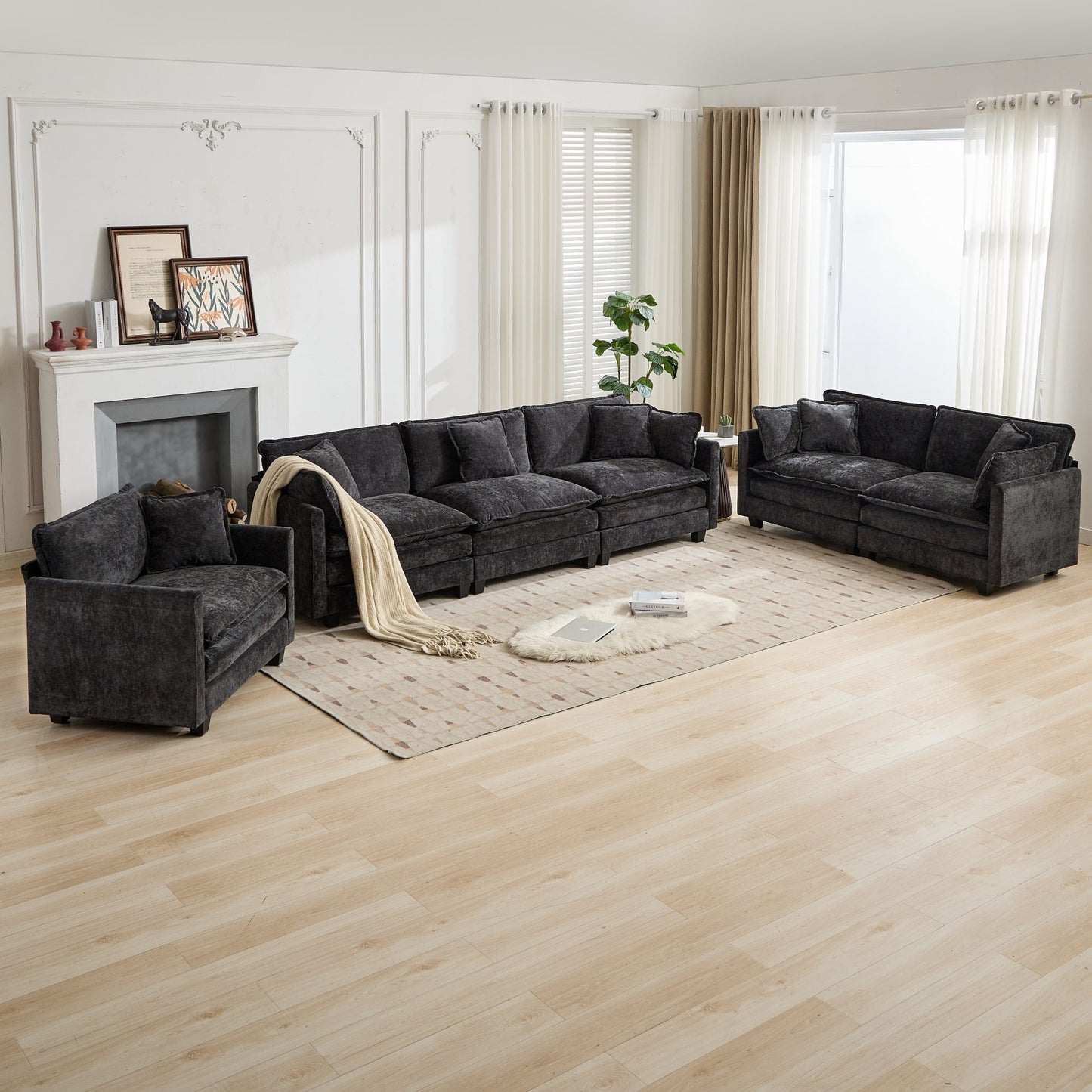 LEGAHOME Accent Chair with Ottoman