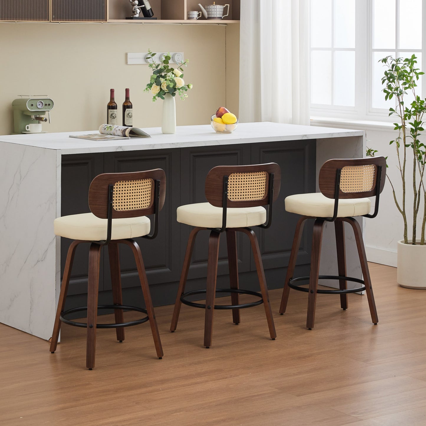 LEGAHOME Bar Stools set of 3