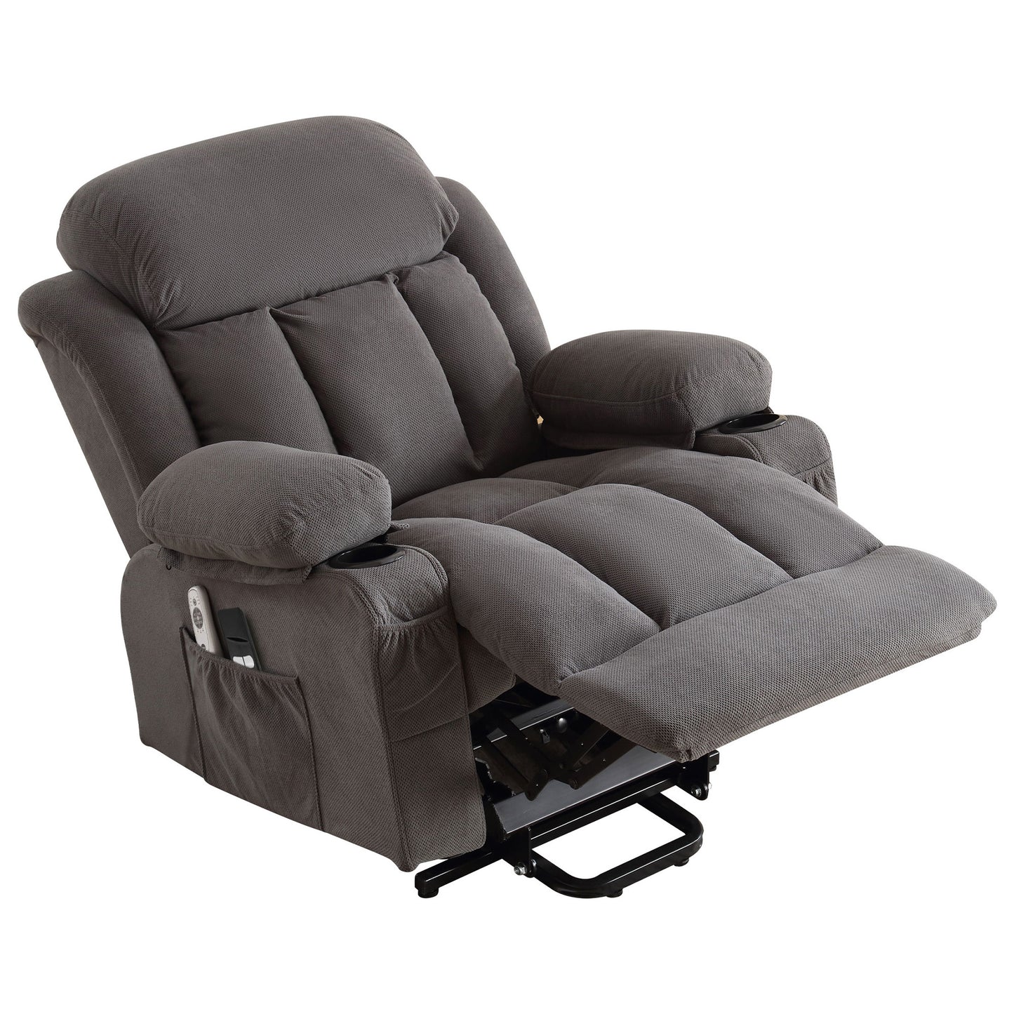 Power Lift Recliner Chair, Legahome Recliners for Elderly with Heat and Massage, Electric Lift Elderly Sofa for Living Room, with Cuper Holder, Pocket, USB Port, 330lbs Weight Capacity, Beige