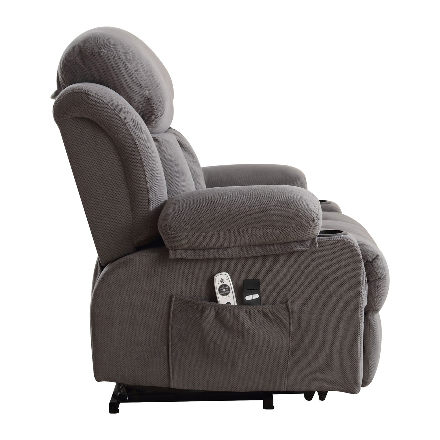 Power Lift Recliner Chair, Legahome Recliners for Elderly with Heat and Massage, Electric Lift Elderly Sofa for Living Room, with Cuper Holder, Pocket, USB Port, 330lbs Weight Capacity, Beige