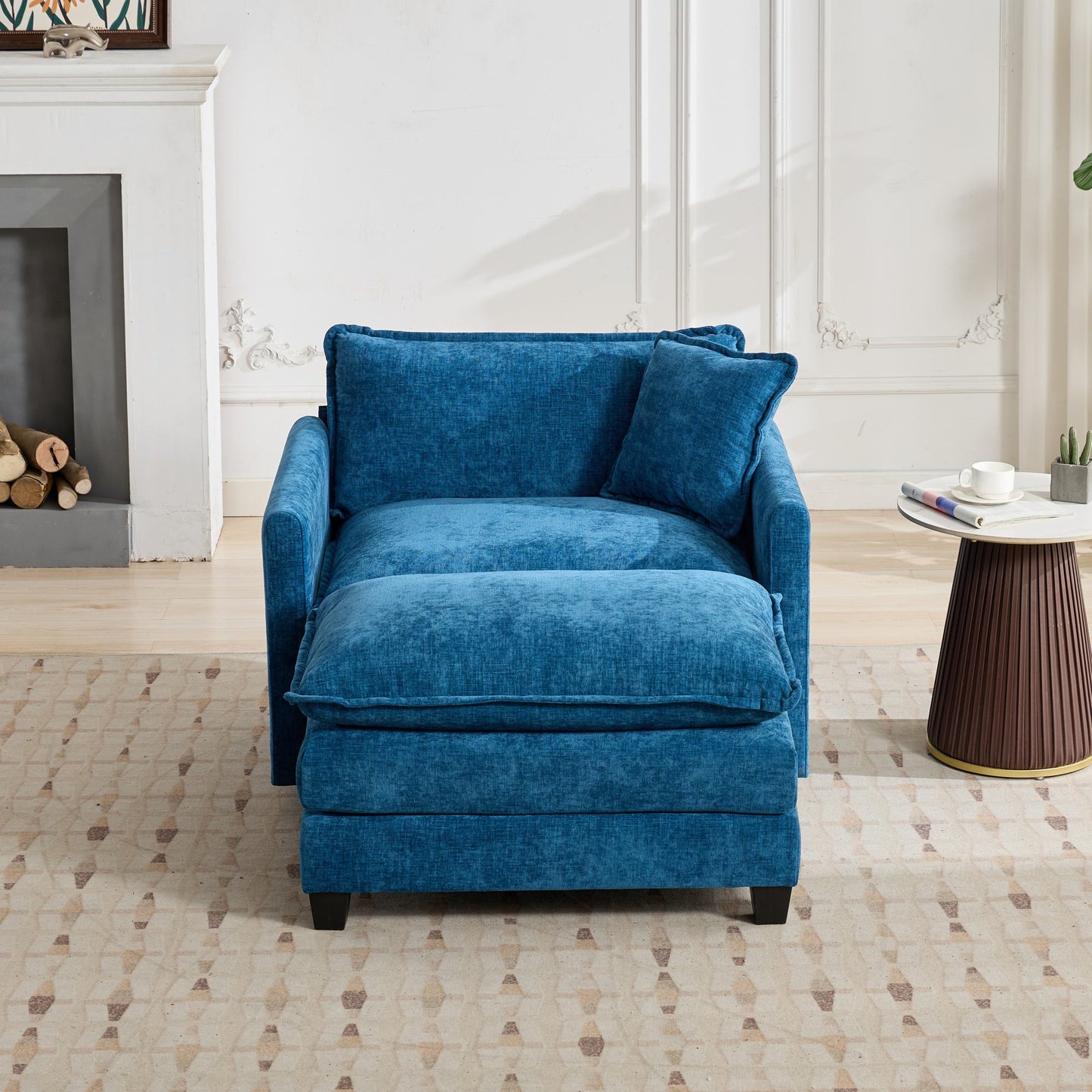 LEGAHOME Accent Chair with Ottoman