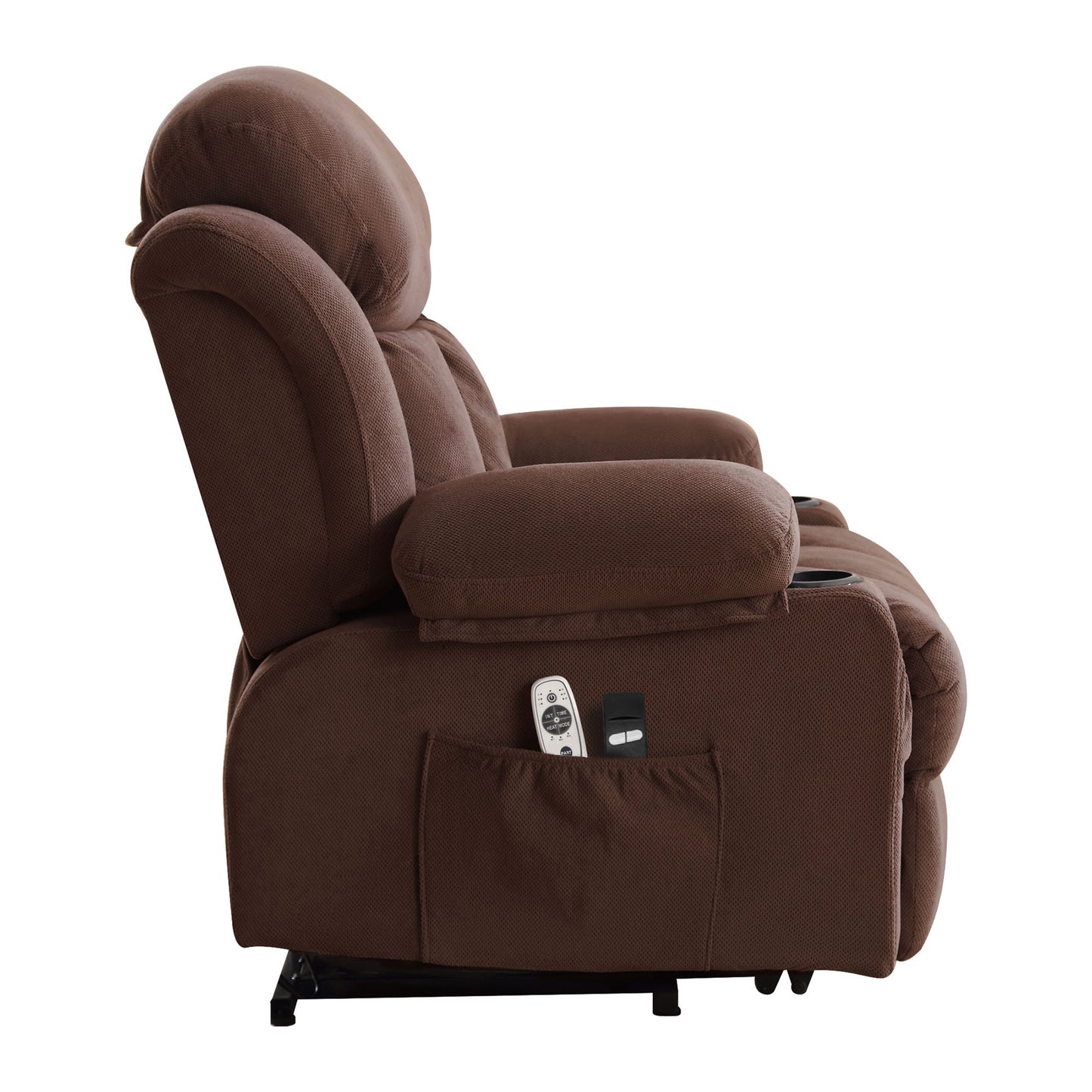 Power Lift Recliner Chair, Legahome Recliners for Elderly with Heat and Massage, Electric Lift Elderly Sofa for Living Room, with Cuper Holder, Pocket, USB Port, 330lbs Weight Capacity, Beige
